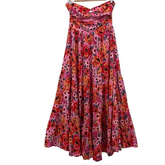 NEW PETAL & PUP Sarai Floral Cutout Maxi Dress Multicolor Tropical Size 8 - Picture 5 of 12